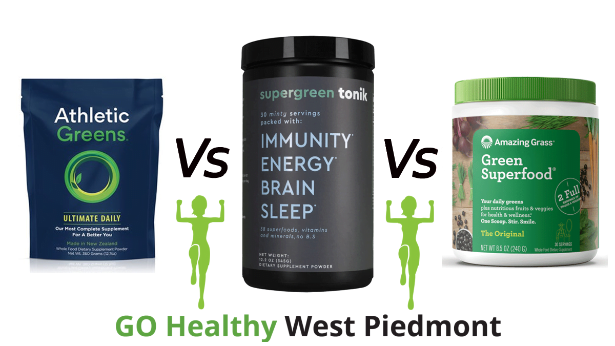 SuperGreen TONIK vs Athletic Greens vs Amazing Grass Compare: Which is the best? by gohealthywestpiedmont